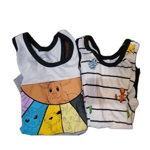 Hot Topic Pokemon Tank Top Large, Womens Charmander, Pikachu, Squirtle Lot of 2